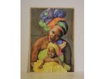 Quadro Madonna con bambina, acquerello su carta cotone satinata.