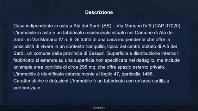 Immobile in asta di 298 m², box auto in vendita a Alà dei Sardi - Foto 7