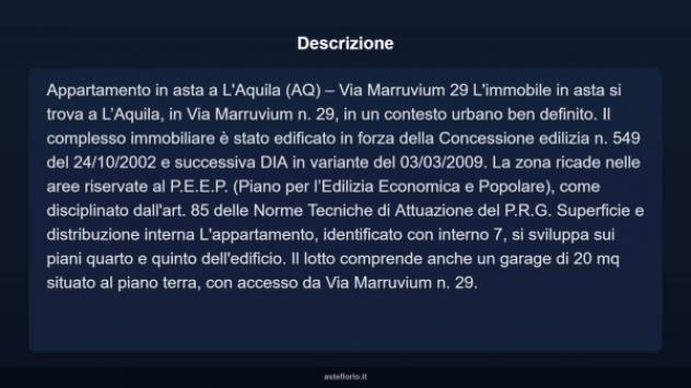 Immobile in asta di 100 m², box auto in vendita a L'Aquila - Foto 2