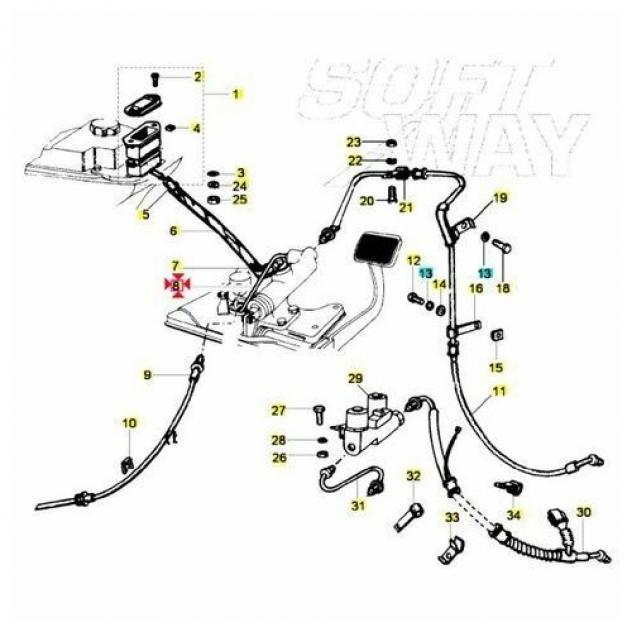 Tubo freno Piaggio Cosa 1 CL CLX Cosa 2 - Piaggio 228854 - Foto 3