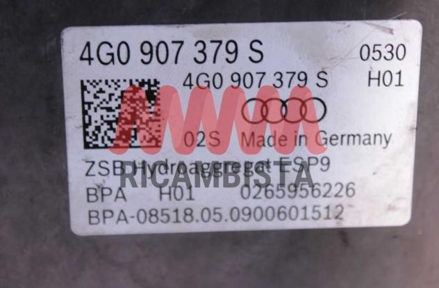 4G0614517AL Audi A6 Allroad 3.0 centralina ABS gruppo pompa Bosch