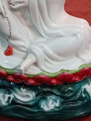 VENDO PRIVATAMENTE ANTICO BUDDA IN CERAMICA DIPINTA IN PERFETTE CONDIZIONI - Foto 5