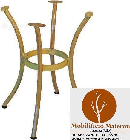 Basamenti Tavolo Roma cod 4116 in Alluminio Tavolo Ristorante Nuovi non Usati