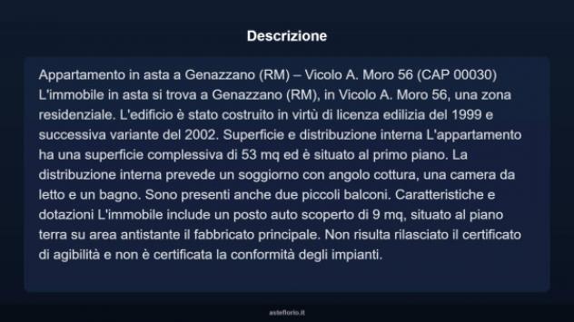 Immobile in asta di 53 m² in vendita a Genazzano