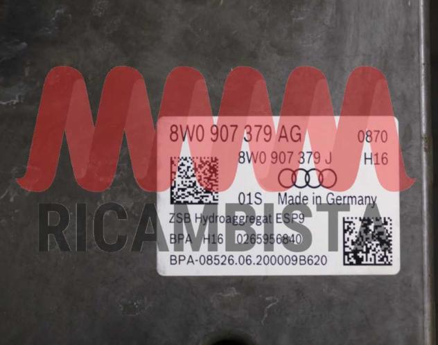 8W0907379AG Audi A5 2.0 centralina ABS gruppo pompa Bosch - Foto 2