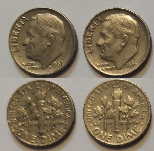R95- U.S.A.- MONETE RARE CON DIFETTO DI CONIO.