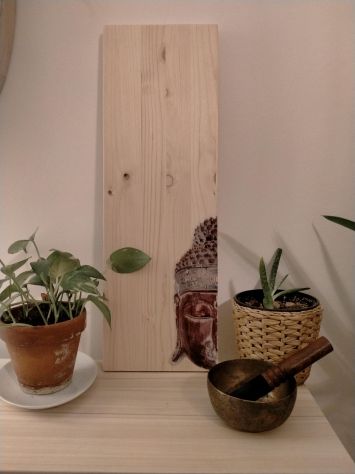 Quadro con volto di Budda