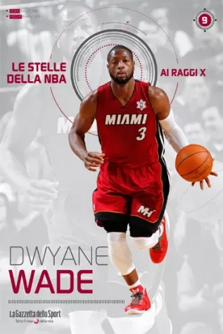 DWANE WADE LE STELLE DELLA NBA AI RAGGI X SIXERS 2012 NUOVO