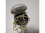COLLANA CON PERLE VERE A SCALARE + ARG. 800 COD. 19563