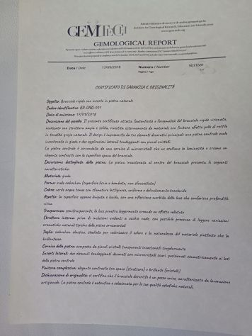Bracciale donna semi rigido con Pietra in Giada – VINTAGE - certificato - Foto 6