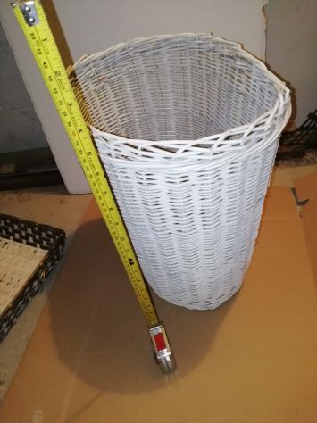 Cesto Vimini Portaoggetti - Portabiancheria -Bidone Della Spazzatura - Foto 5