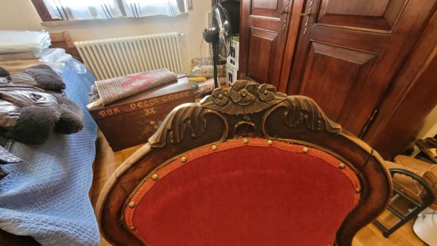 Poltrone vintage in legno rosse (solo ritiro a mano) - Foto 3