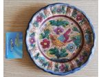 Piatto ceramica artistica di Deruta lavorato e dipinto a mano