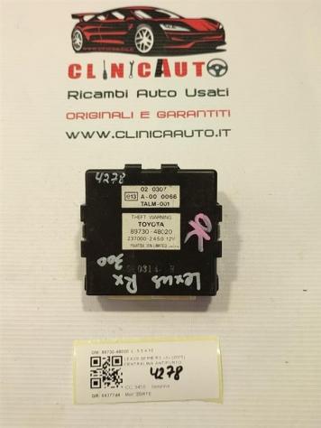 CENTRALINA ALLARME LEXUS RX Serie 89730-48020 (0510)