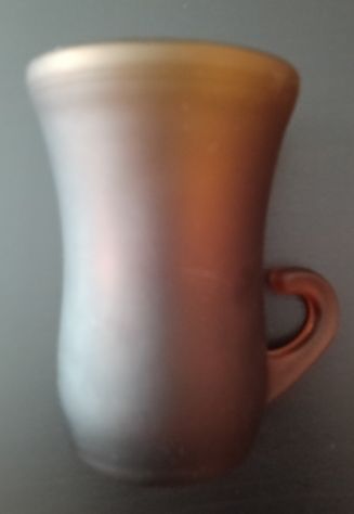 Set di 10 bicchieri vintage da caffè/liquore in vetro ambrato - Foto 5