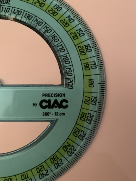 UN GONIOMETRO USATO POCO,INTEGRO,MARCA”CIAC”DA 360 GRADI E 12 CM AZZURRO SEMI TR - Foto 6