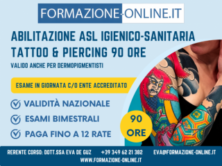 ABILITAZIONE ASL TATTOO & PIERCING 90 ORE - ALESSANDRIA