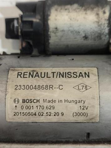 MOTORINO D' AVVIAMENTO RENAULT Kadjar Serie 233004868R 0001170629 K9K diesel 1461 (15) - Foto 3