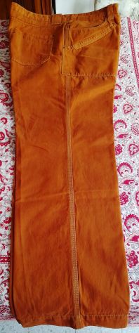 pantaloni in fustagno taglio sportivo  blu side tg 56 - Foto 2