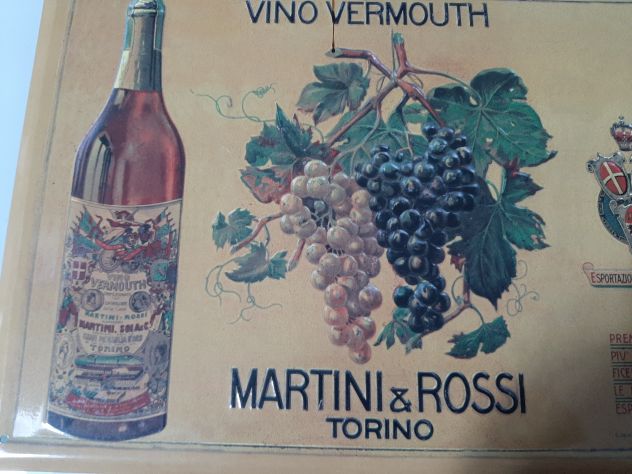 INSEGNA VINO VERMOUTH MARTINI E ROSSI TARGA IN RILIEVO - Foto 3