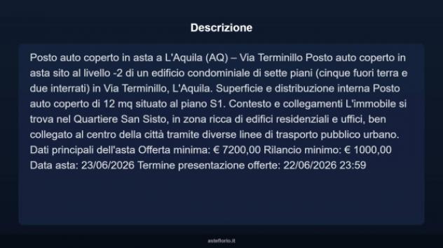 Immobile in asta di 12 m² in vendita a L'Aquila - Foto 5