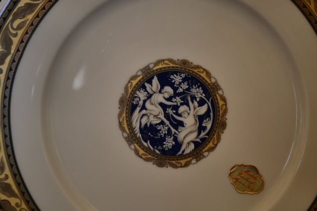 Caffettiera con piatto in porcellana T. Limoges M.A.B.A - Foto 8