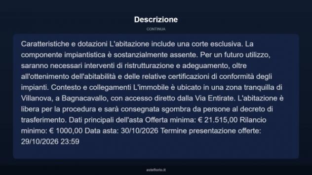 Immobile in asta di 161 m² con più di 5 locali in vendita a Bagnacavallo - Foto 12