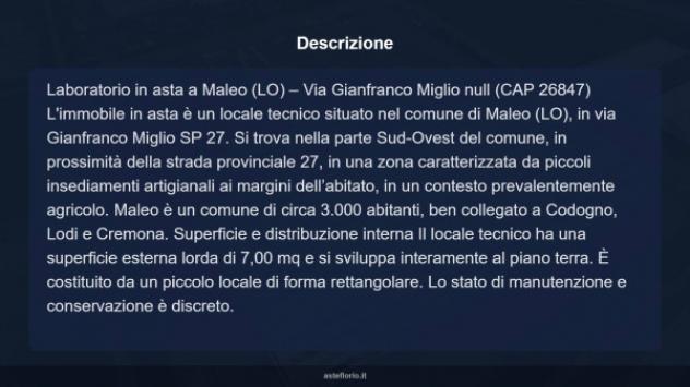 Immobile in asta di 7 m² in vendita a Maleo - Foto 4