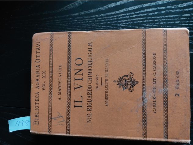 Marescalchi. Il vino nel riguardo chimico,legale..1903