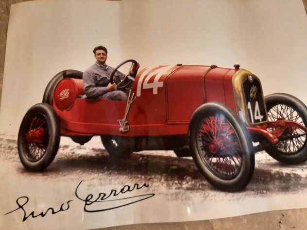 MANIFESTO ENZO FERRARI SU ALFA ROMEO NUMERO 14 - Foto 2