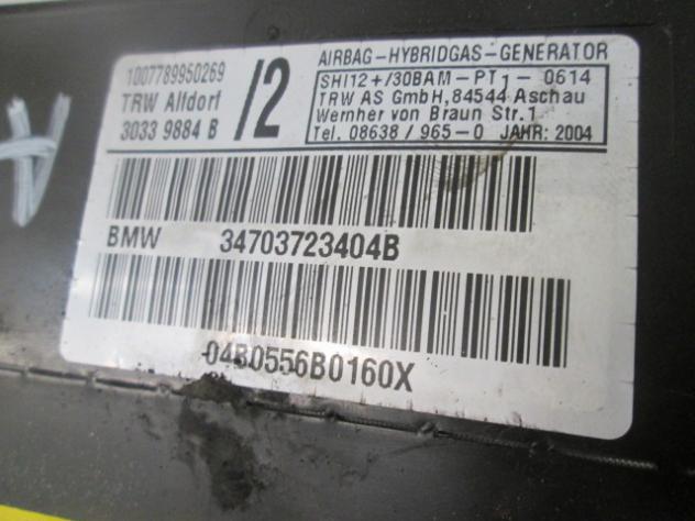 34703723404B AIRBAG PORTA ANTERIORE DESTRA BMW SERIE X5 E53 3.0 D 4X4 160KW AUT 5P (2004) RICAMBIO USATO - Foto 3