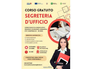 CORSO SEGRETERIA D’UFFICIO 40 ORE