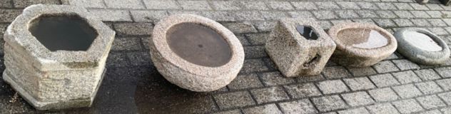 Tsukubai Chozubachi in pietra granito naturale piccoli - Foto 10