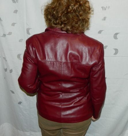 Giacca donna Alta Moda Firenze in pelle rossa 50 - Foto 2