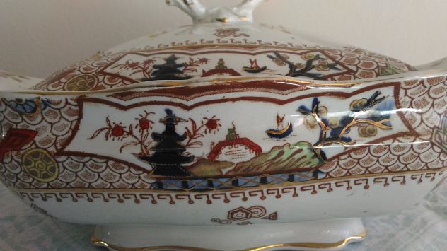 Zuppiera in porcellana di fine 1800 - Foto 7