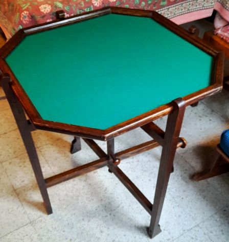 tavolino inglese da gioco revertable pieghevole 72x62x62