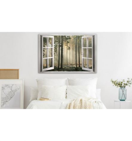 Quadro La Finestra Sulla Foresta 90x60 E 120x80 ARREDALACASA - Foto 2