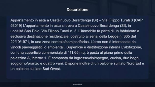 Immobile in asta di 111 m² con più di 5 locali e box auto in vendita a Castelnuovo Berardenga - Foto 17