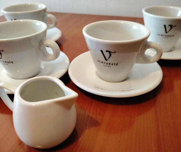 Servizio da tè the cappuccino caffè e porta latte Venturato 9 pz ceramica - Foto 10