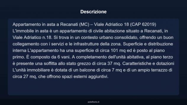 Immobile in asta di 101 m² con più di 5 locali in vendita a Recanati - Foto 3