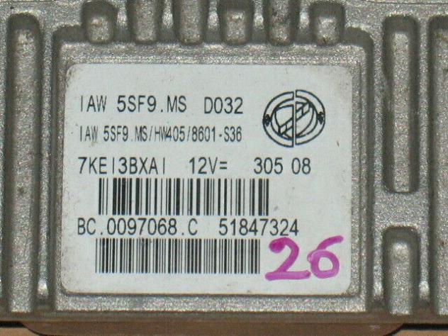 5SF9.MS 51847324 ECU CENTRALINA FIAT 500 1.2 IAW 5SF9.MS 51847324 HW405 - Foto 2