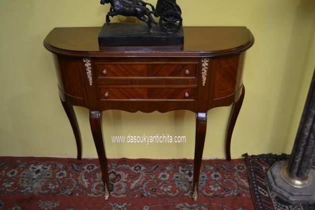 Console in noce mezzo giro stile Luigi XV - Foto 10