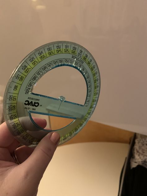 UN GONIOMETRO USATO POCO,INTEGRO,MARCA”CIAC”DA 360 GRADI E 12 CM AZZURRO SEMI TR - Foto 8