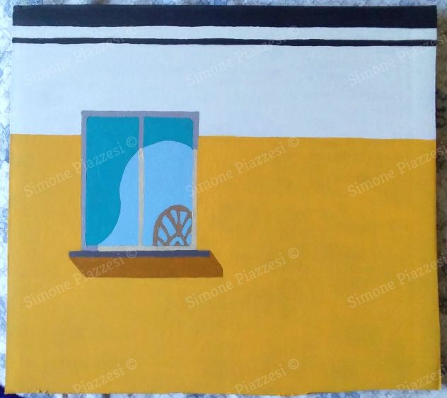 Quadro di S|MONE P|AZZES| - F|NESTRA CON SED|A (2024)