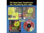 PS1 Beast Wars Transformers PAL ITALIANO BLACK LABEL