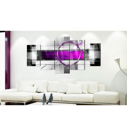 Quadro Viola Col Cerchio. Vetro Acrilico Cm.100x50 E 200 X100 - Foto 2