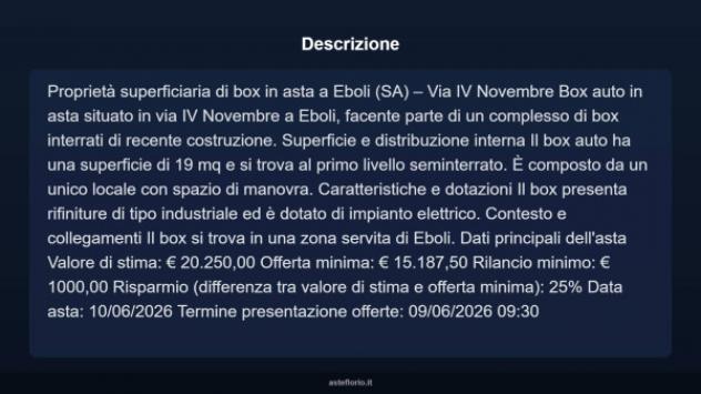 Immobile in asta di 19 m² in vendita a Eboli - Foto 4