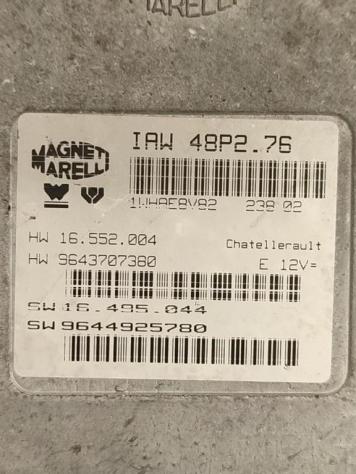 CENTRALINA MOTORE PEUGEOT 206 1° Serie 9643707380 IAW48P276 TU3A benzina 1360 (9803) - Foto 2