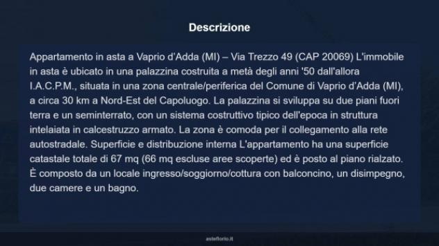 Immobile in asta di 66 m² in vendita a Vaprio d'Adda - Foto 5