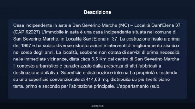 Immobile in asta di 414 m² con più di 5 locali e box auto in vendita a San Severino Marche - Foto 3